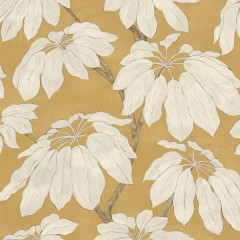 Fabric Pondicherry Saffron Print Flat