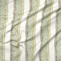 Sadira Olive Printed Cotton Fabric