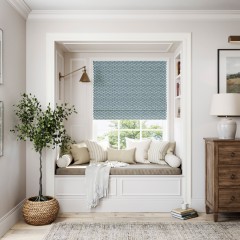 Sana Indigo Roman Blind Lifestyle