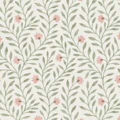 Yasmina Rose Curtains Fabric Flat