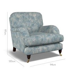 furniture bliss chair namatha denim print dimension