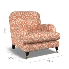 furniture bliss chair nubra apricot print dimension