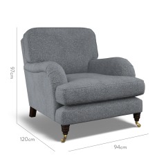 furniture bliss chair yana denim weave dimension