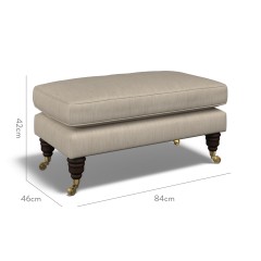 furniture bliss footstool amina taupe plain dimension