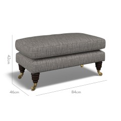 furniture bliss footstool kalinda charcoal plain dimension