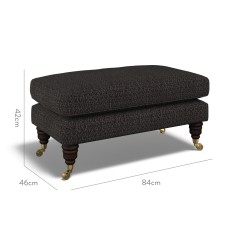 furniture bliss footstool safara charcoal weave dimension