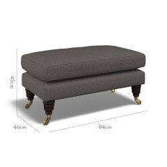 furniture bliss footstool viera charcoal plain dimension