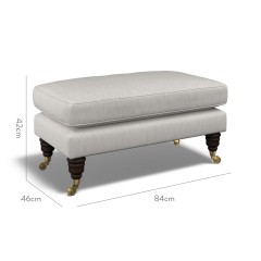 furniture bliss footstool zuri flint plain dimension