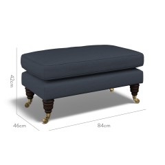 furniture bliss footstool zuri indigo plain dimension