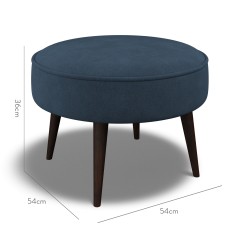 furniture brancaster footstool cosmos indigo plain dimension