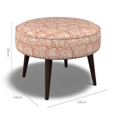 furniture brancaster footstool ellora cinnamon print dimension