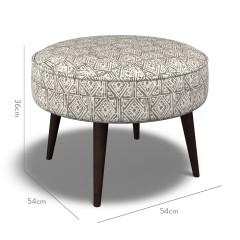 furniture brancaster footstool ellora graphite print dimension