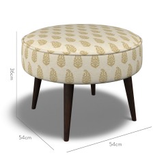 furniture brancaster footstool indira ochre print dimension