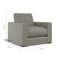 furniture cloud chair desta charcoal weave dimension