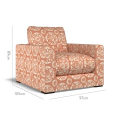 furniture cloud chair nubra apricot print dimension