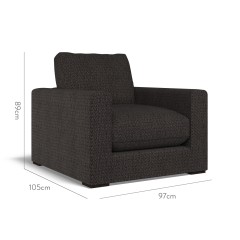 furniture cloud chair safara charcoal weave dimension