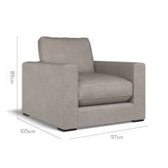 furniture cloud chair safara smoke weave dimension