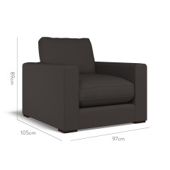 furniture cloud chair shani charcoal plain dimension