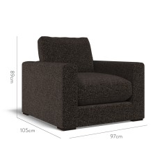 furniture cloud chair yana charcoal weave dimension