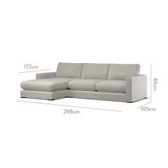 furniture cloud medium chaise lhf cosmos cloud plain dimension