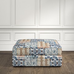 Cloud Storage Footstool Kantha Indigo