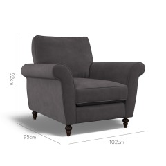 furniture ellery chair cosmos charcoal plain dimension