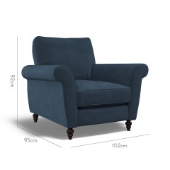 furniture ellery chair cosmos indigo plain dimension