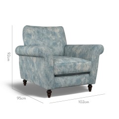 furniture ellery chair namatha denim print dimension