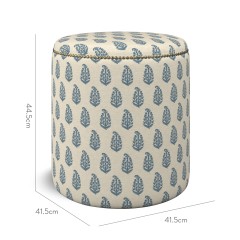 furniture malpaso footstool indira indigo print dimension