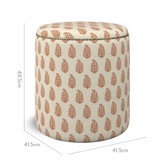 furniture malpaso footstool indira rust print dimension