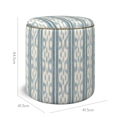 furniture malpaso footstool telia chambray print dimension