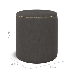 furniture malpaso footstool zuri graphite plain dimension