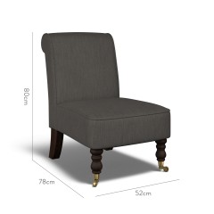 furniture napa chair amina charcoal plain dimension