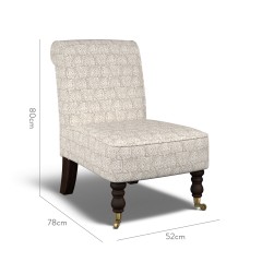 furniture napa chair ellora taupe print dimension