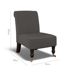 furniture napa chair zuri graphite plain dimension