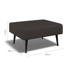 furniture ombu footstool shani charcoal plain dimension