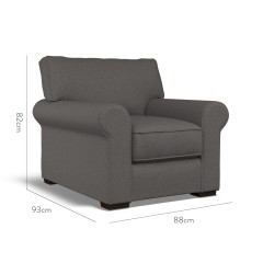 furniture vermont fixed chair viera charcoal plain dimension