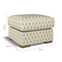 furniture vermont fixed ottoman indira sage print dimension