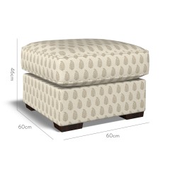 furniture vermont fixed ottoman indira stone print dimension