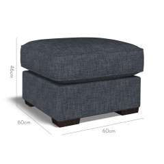 furniture vermont fixed ottoman kalinda indigo plain dimension