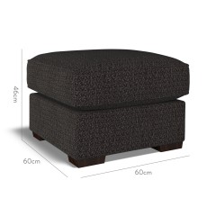 furniture vermont fixed ottoman safara charcoal weave dimension