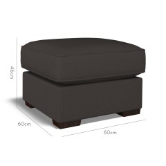 furniture vermont fixed ottoman shani charcoal plain dimension