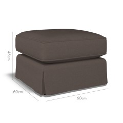 furniture vermont loose ottoman shani espresso plain dimension