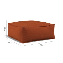 furniture zen pouffe cosmos cinnabar plain dimension