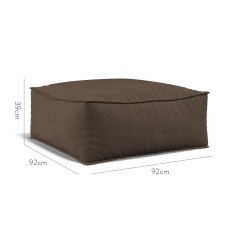 furniture zen pouffe cosmos espresso plain dimension