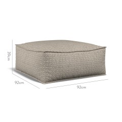 furniture zen pouffe desta taupe weave dimension