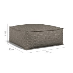 furniture zen pouffe jina espresso weave dimension