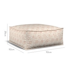 furniture zen pouffe lotus bay rose print dimension