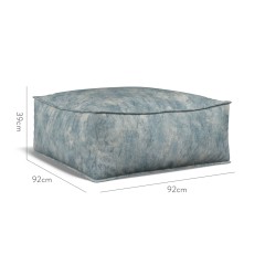 furniture zen pouffe namatha denim print dimension