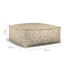 furniture zen pouffe nubra linen print dimension